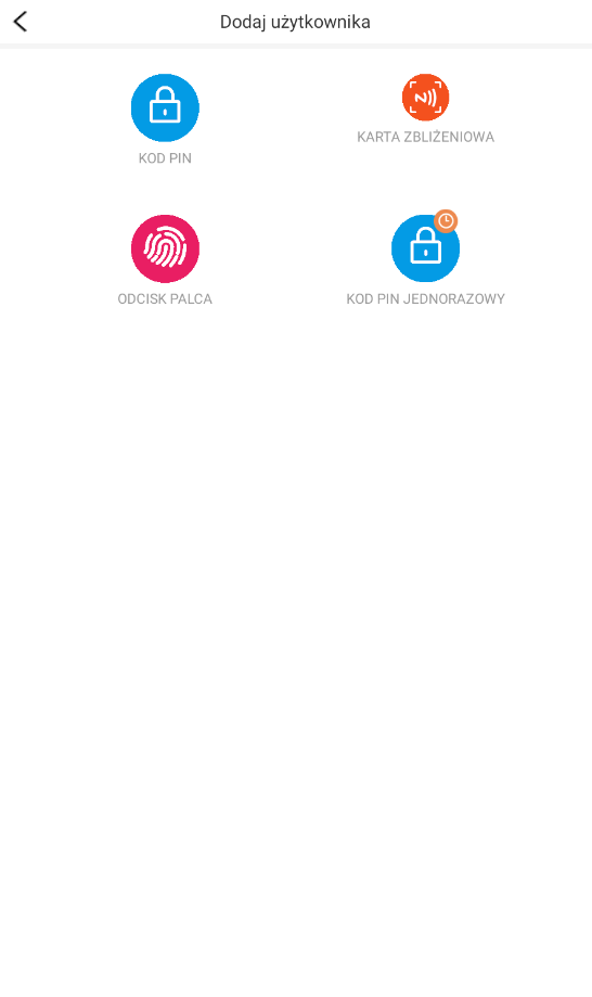 Zrzut ekranu aplikacji Space Manager – menu