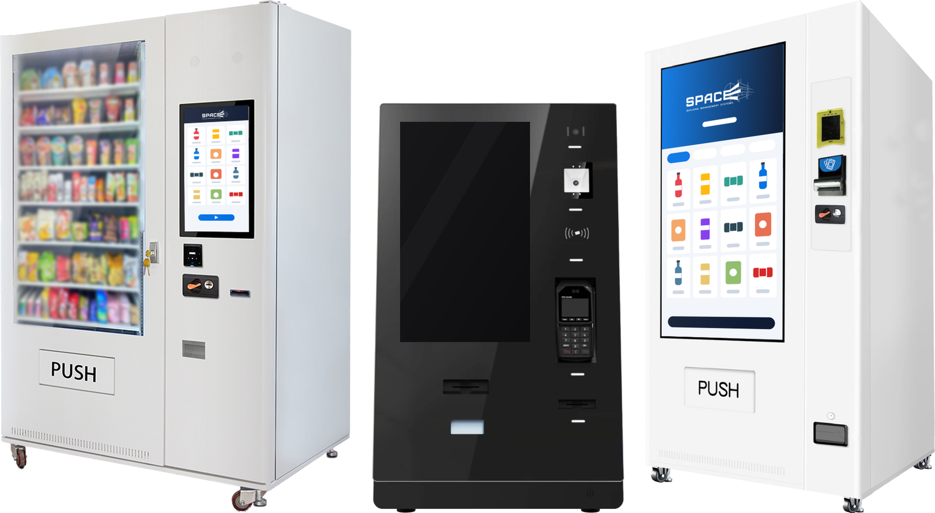 Quiosques e máquinas de venda automática SPACE