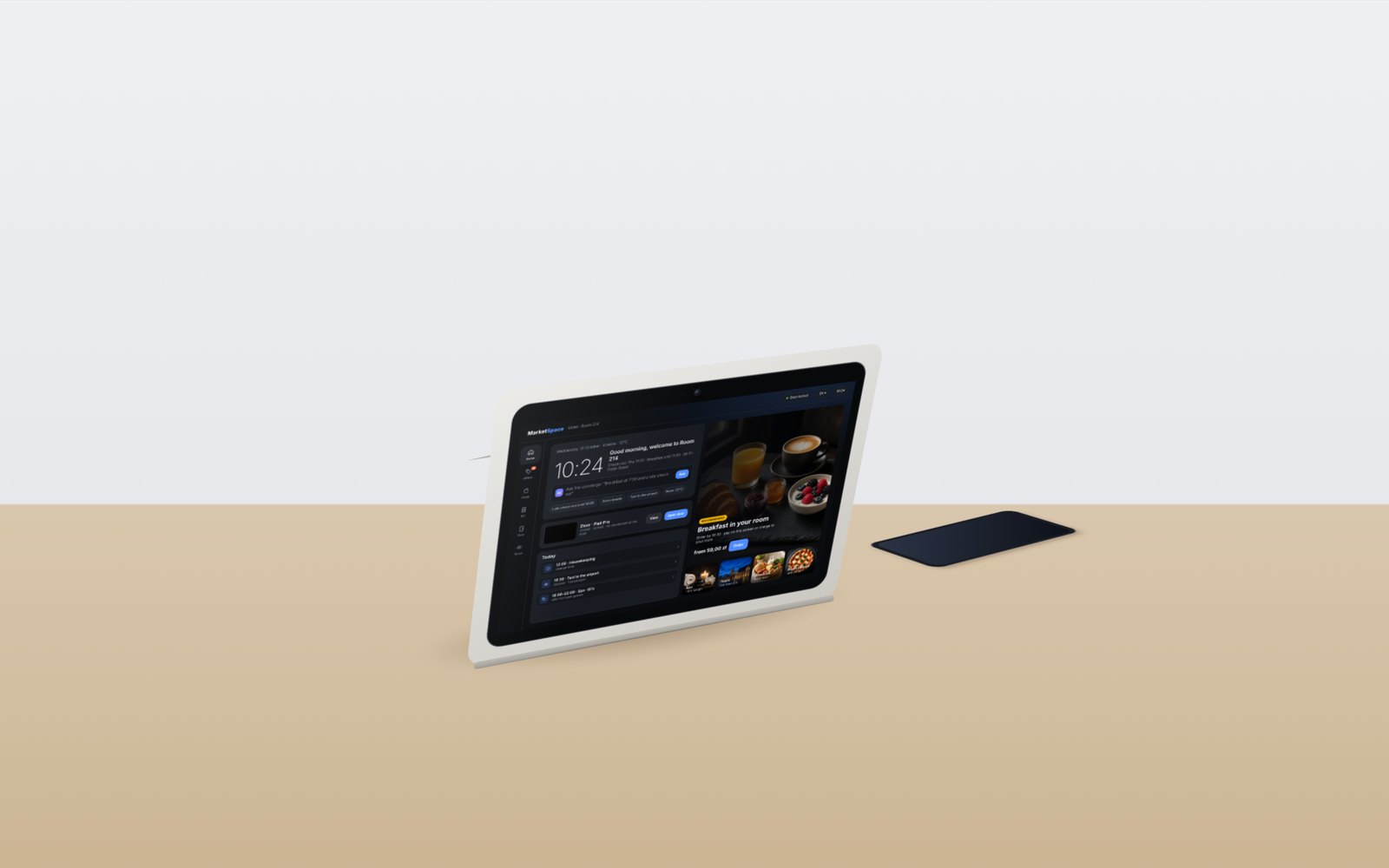 Visualisation: MarketSpace Desk, the module in a moulded plastic desk housing