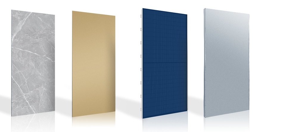 Far East LIGHT custom fritted-glass finishes – colours and stone patterns (on request)